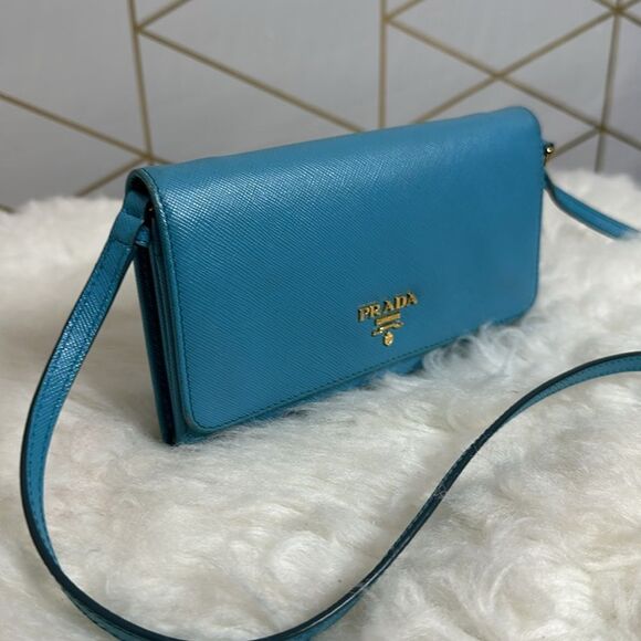 💯Authentic Prada Safiano Wallet on Strap🍀 - Picture 4 of 14
